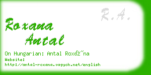 roxana antal business card